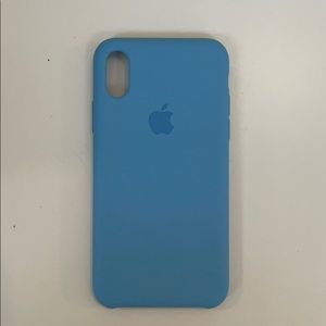 IPhone XS blue apple case